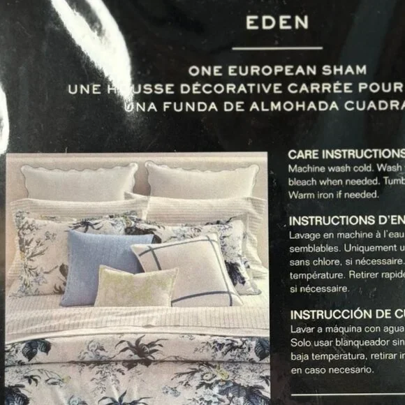 Lauren Ralph Lauren Eden Pique European Sham – White – NWT $135 MSRP